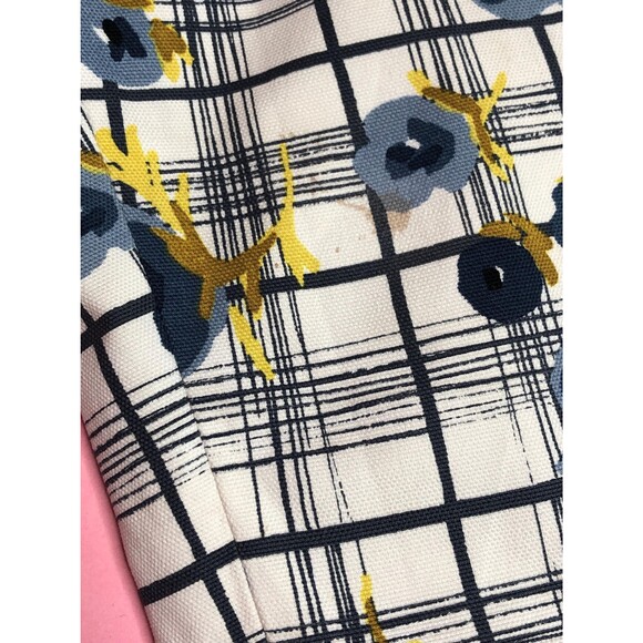 Y2K. MOSCHINO CHEAP and CHIC Watercolor Floral Grid Print Trousers. Medium AS IS - Picture 6 of 9